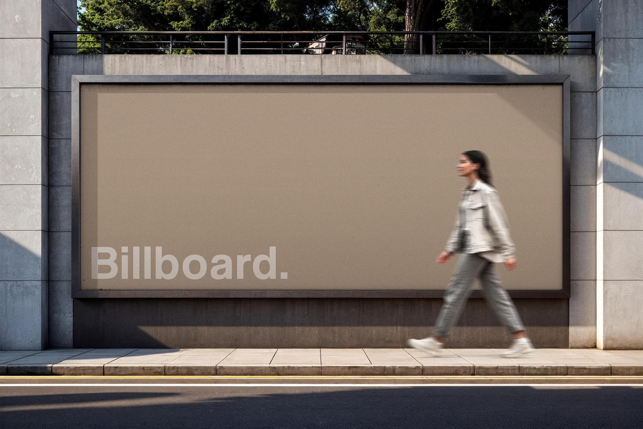 Outdoor Billboard Wall Mockup