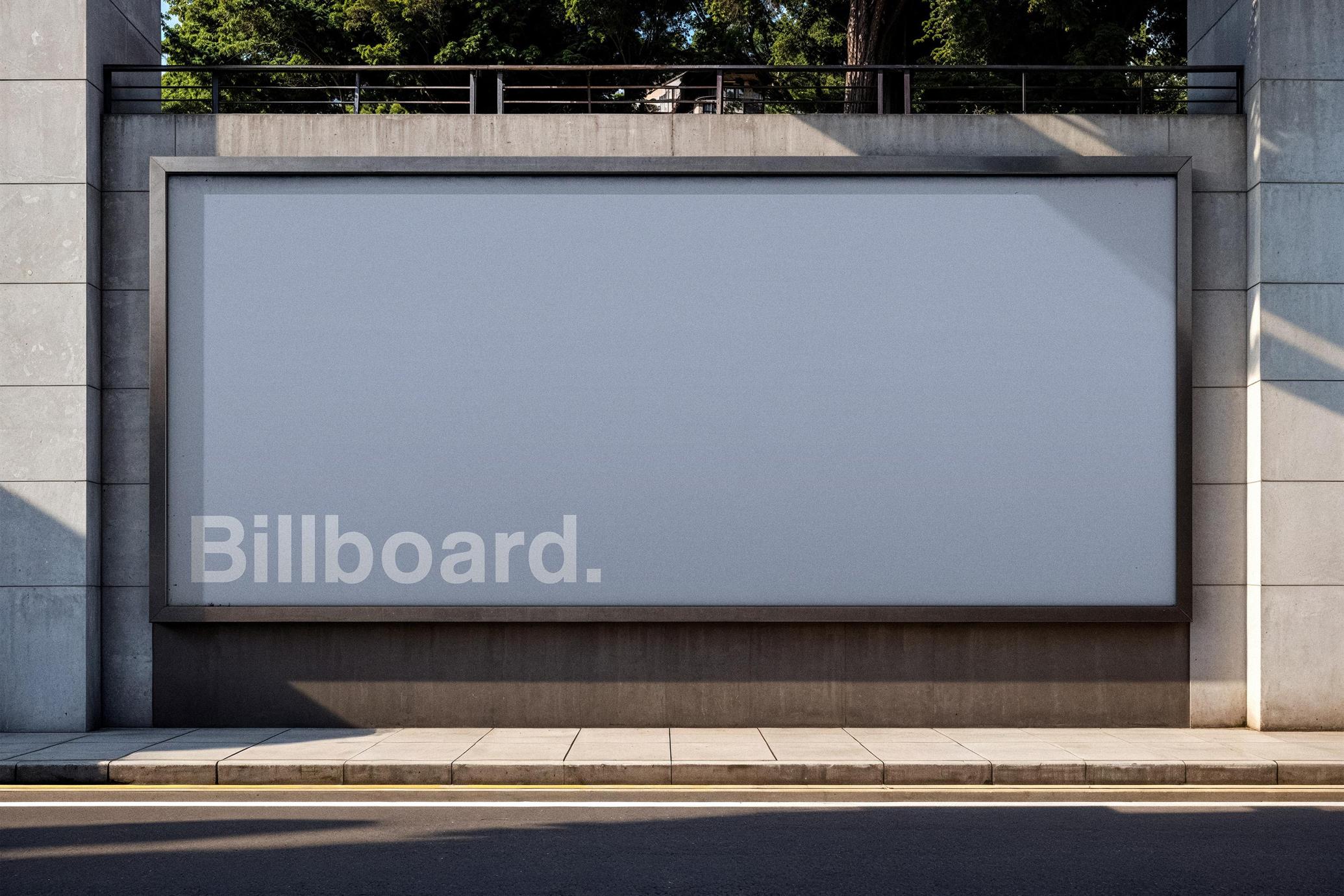 Outdoor Billboard Wall Mockup