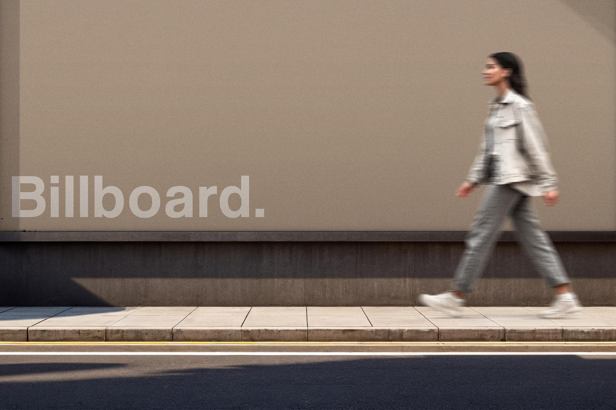 Outdoor Billboard Wall Mockup