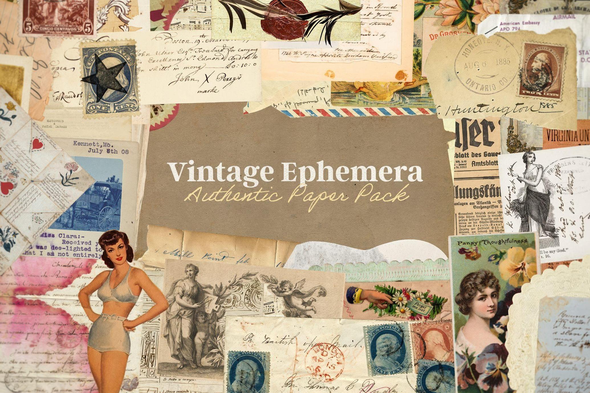 Vintage Ephemera Paper Pack