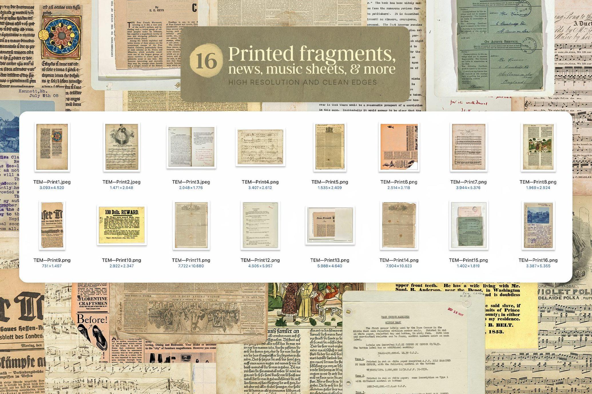 Vintage Ephemera Paper Pack