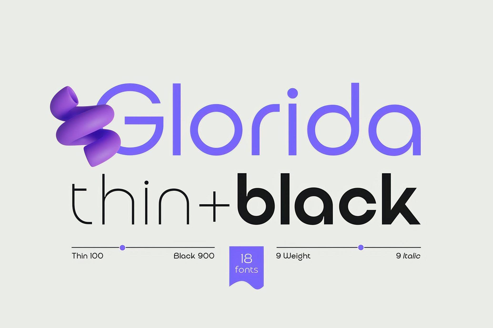 Glorida — Sans Serif Family