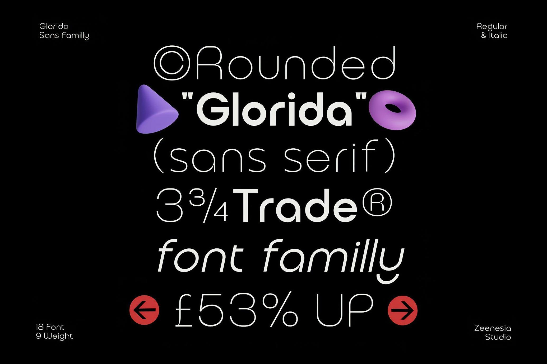 Glorida — Sans Serif Family
