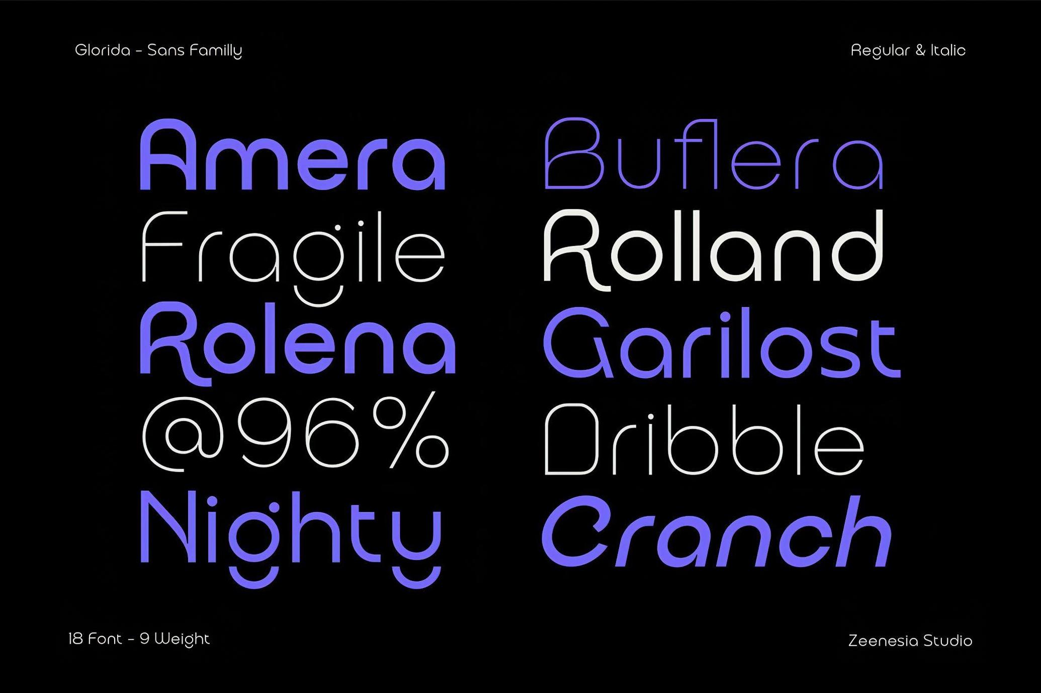 Glorida — Sans Serif Family