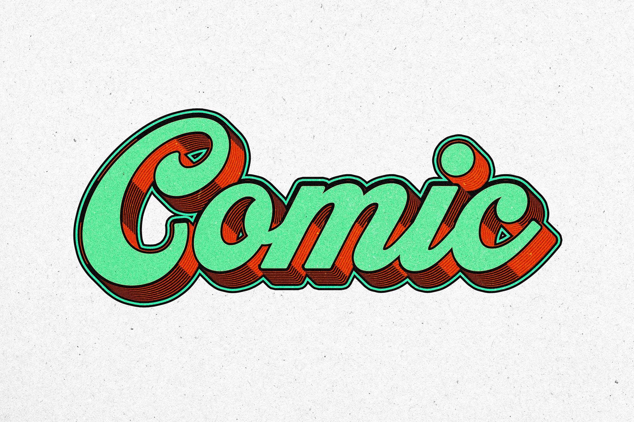 Retro Comic Text Effect