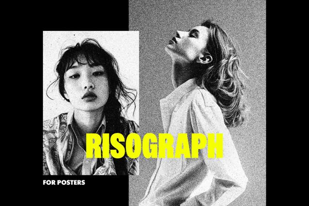 Grainy Risograph Poster Effect