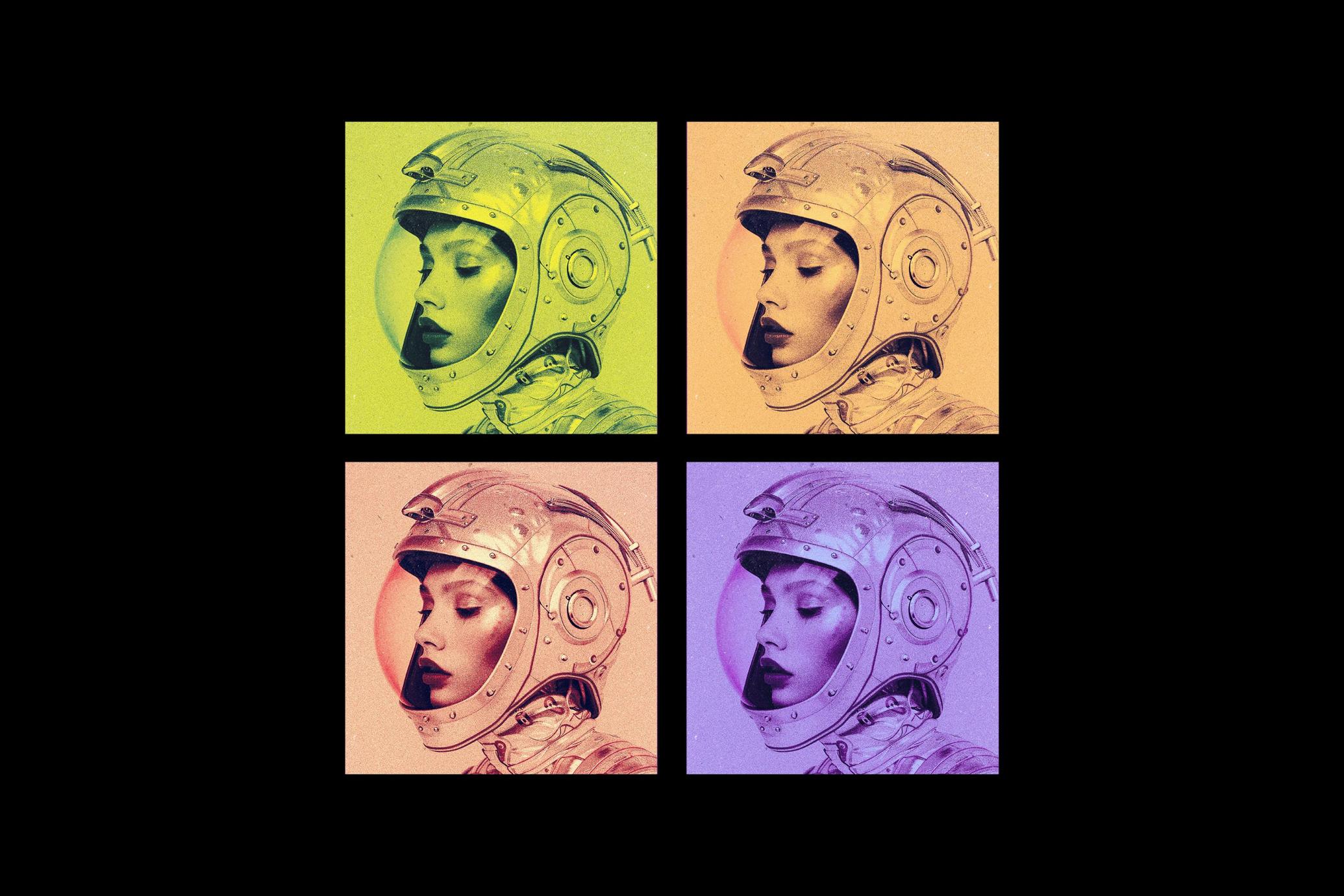 Retro Grainy Duotone Poster Effect