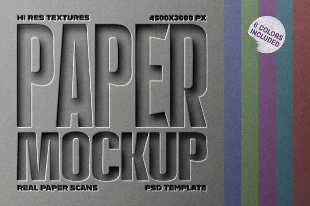 Cardboard Paper Cutout Mockup