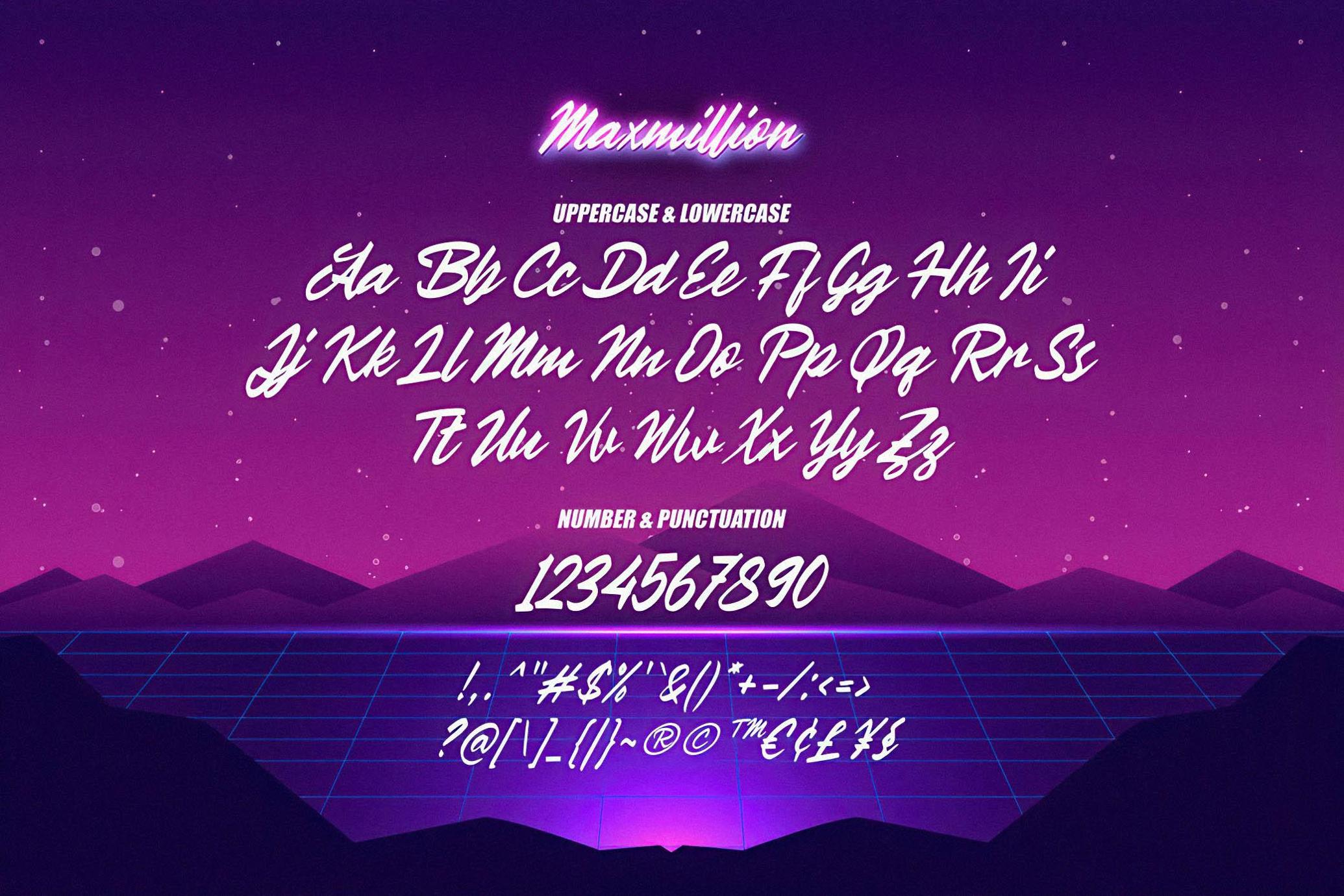 Maxmillion - 80's Brush Font