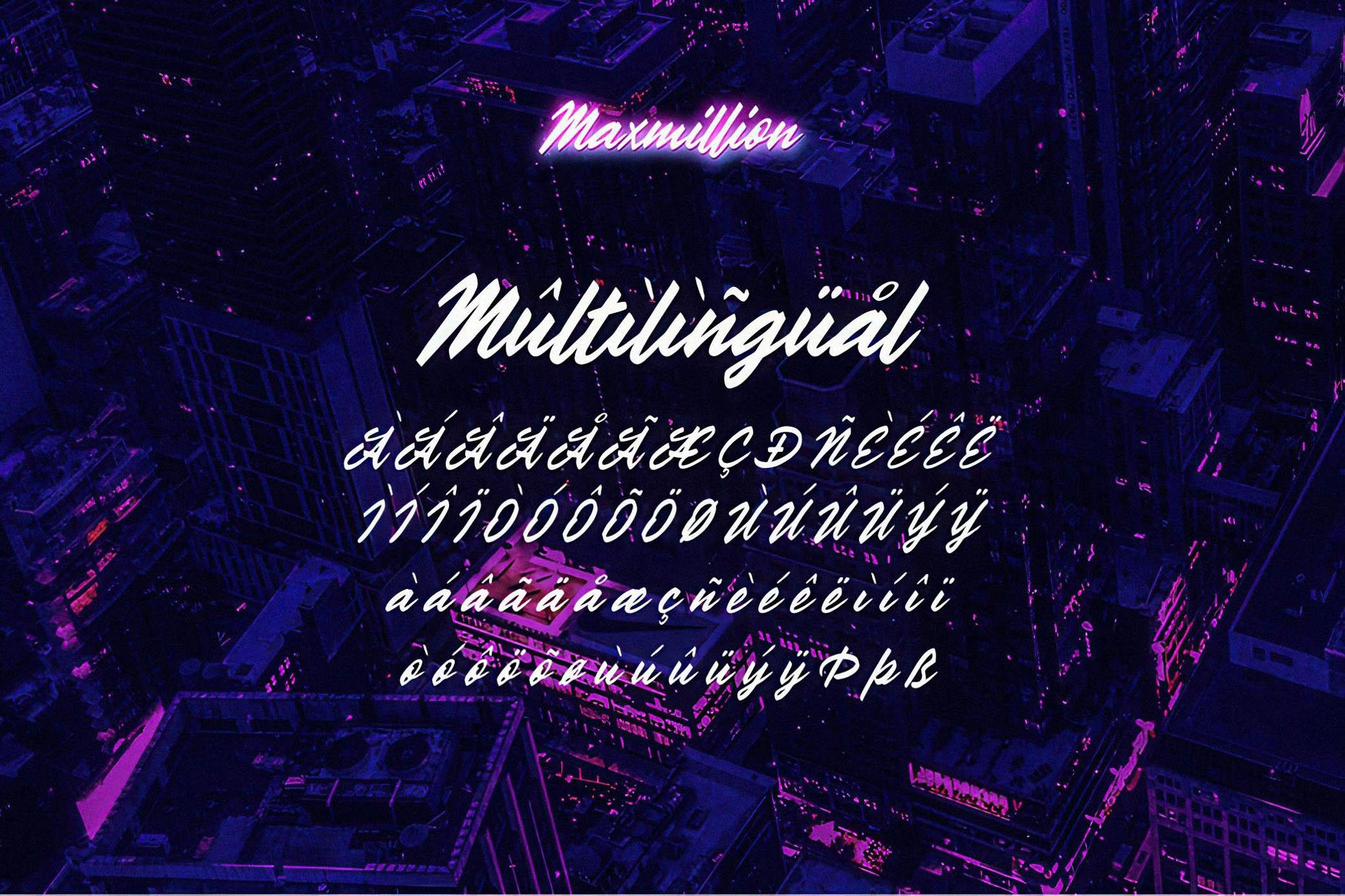 Maxmillion - 80's Brush Font