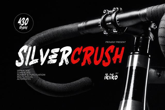 Silvercrush - Rough Brush Font