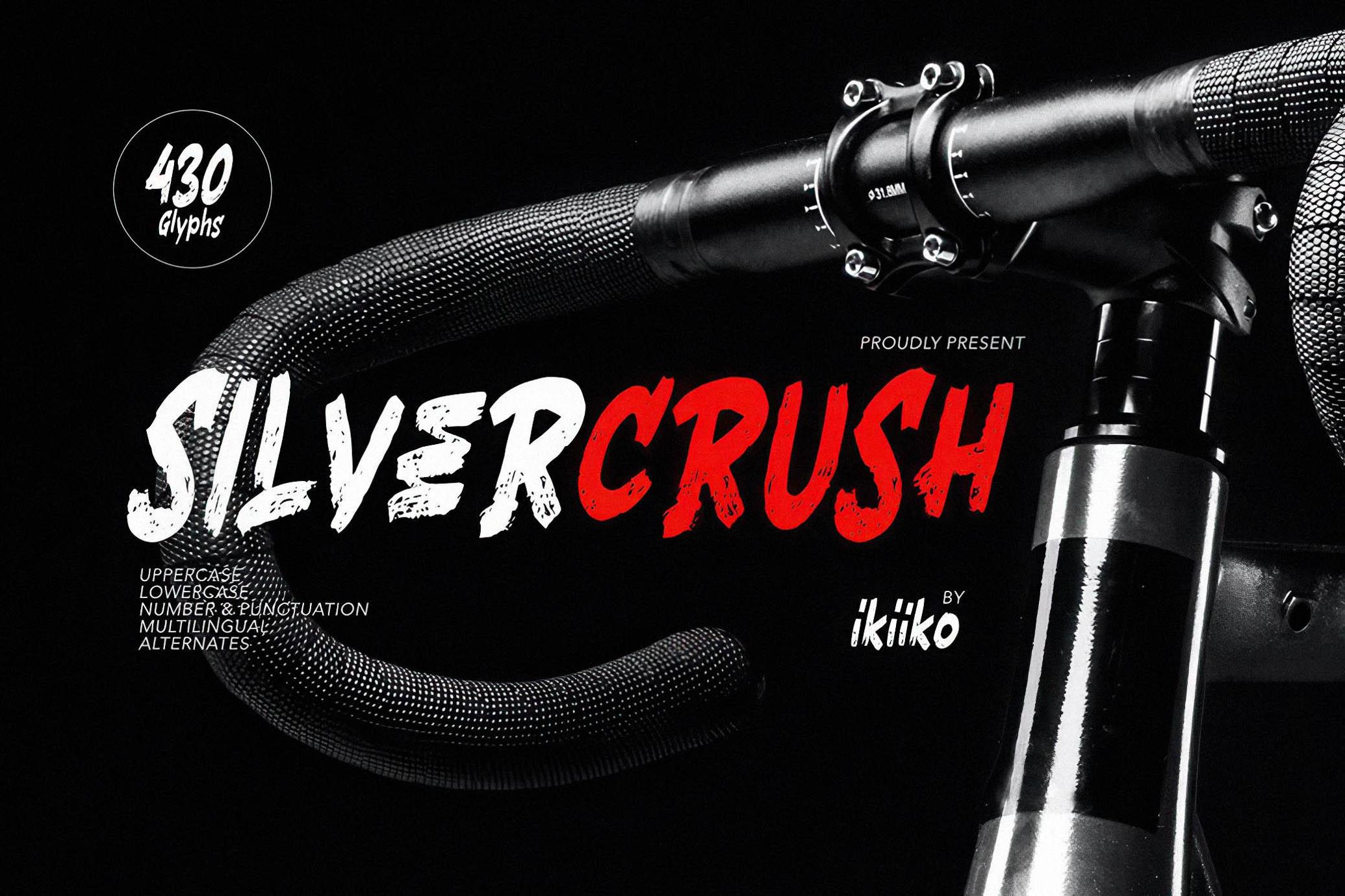 Silvercrush - Rough Brush Font