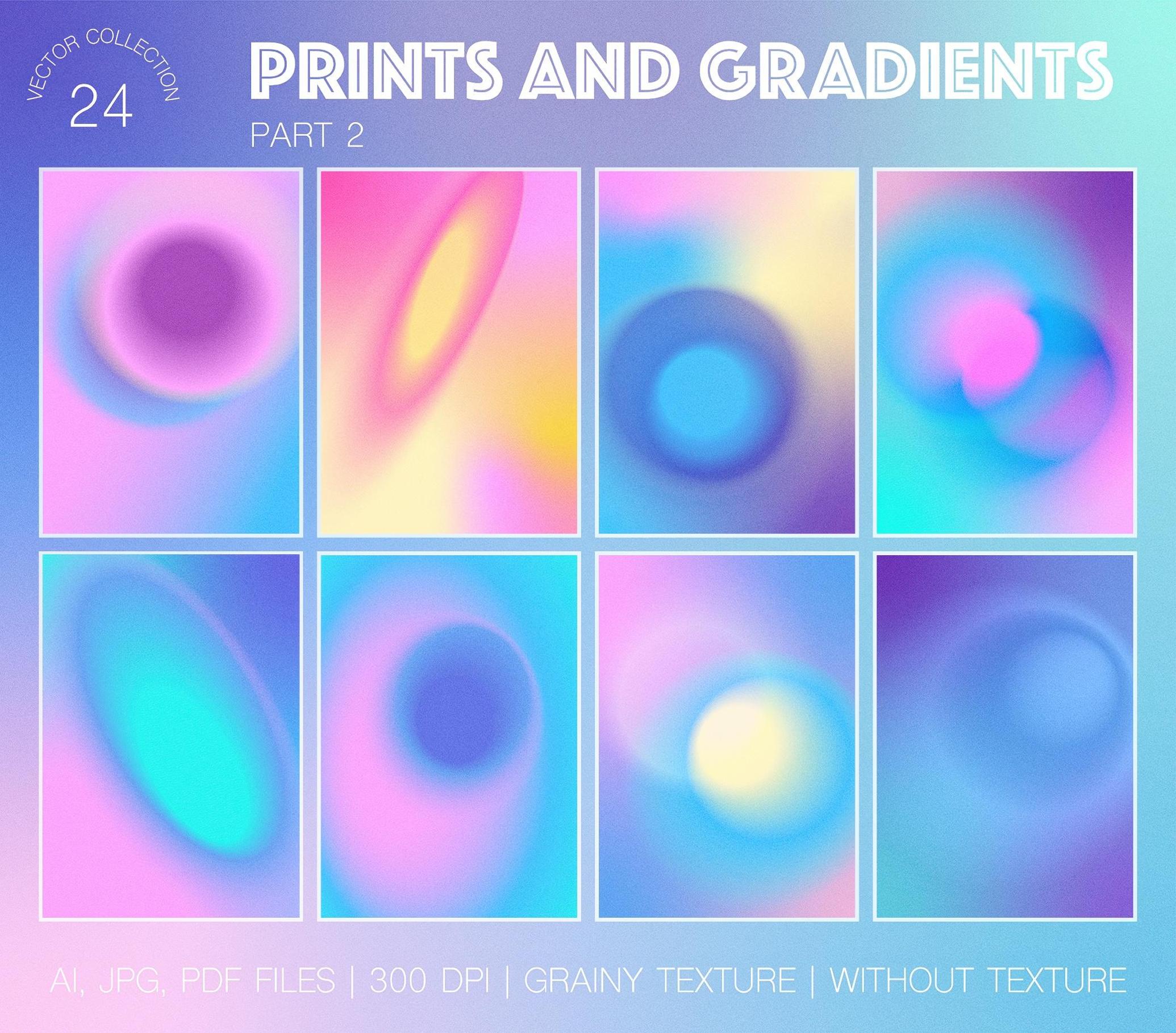 80s Retro Geometry & Gradients