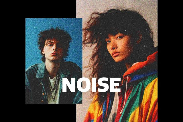 80s Zine Noise Poster Effect
