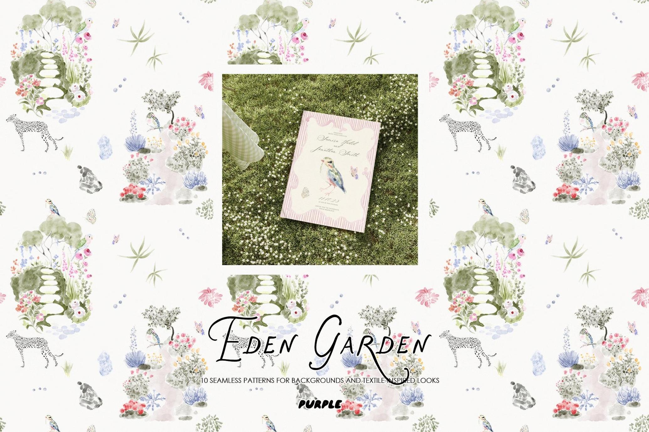 Eden Garden: Watercolor Clipart