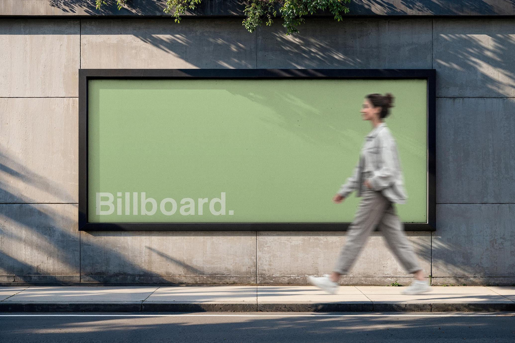 Sidewalk Billboard Mockup