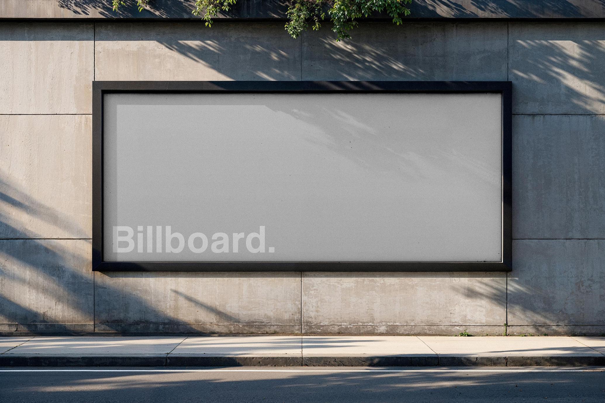 Sidewalk Billboard Mockup