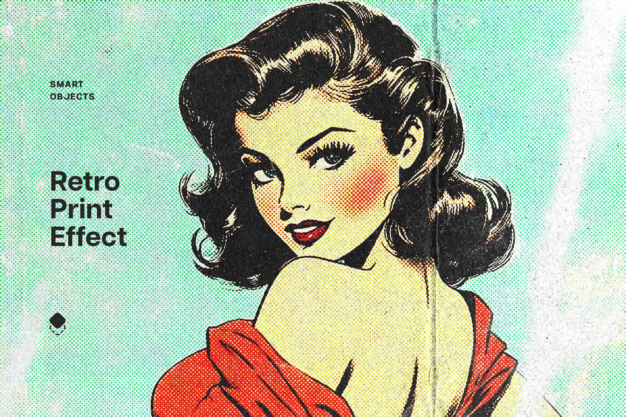 Retrofuturist Print Photo Effect
