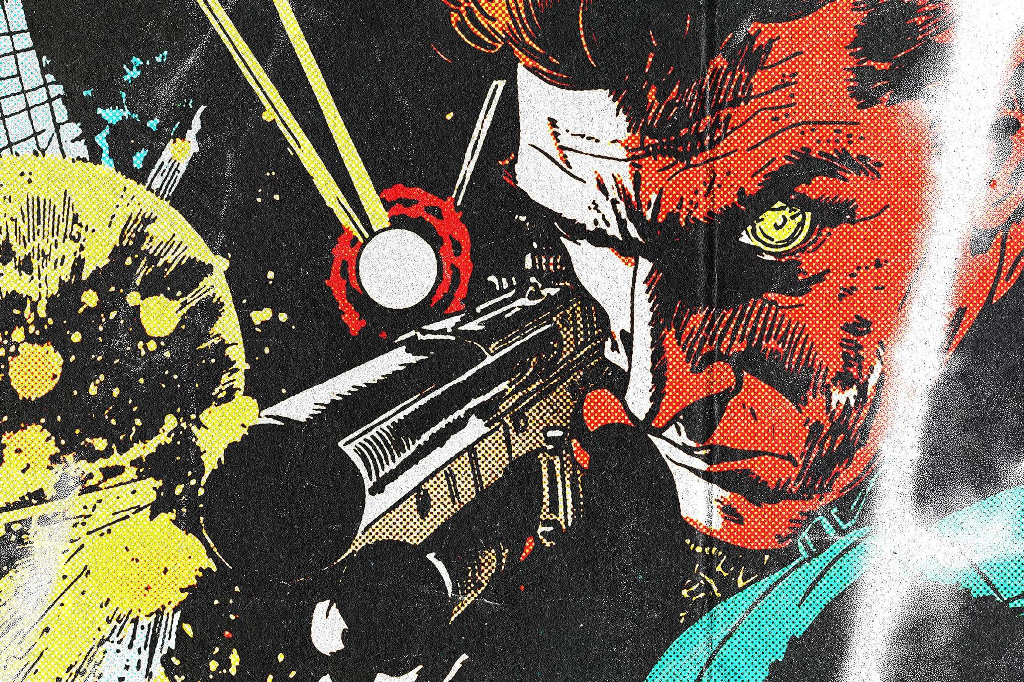 Retrofuturist Print Photo Effect