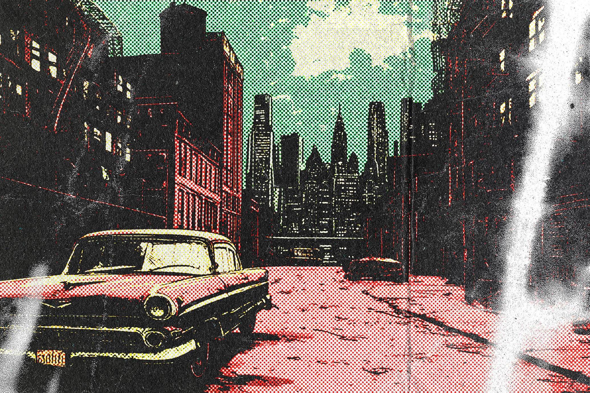 Retrofuturist Print Photo Effect