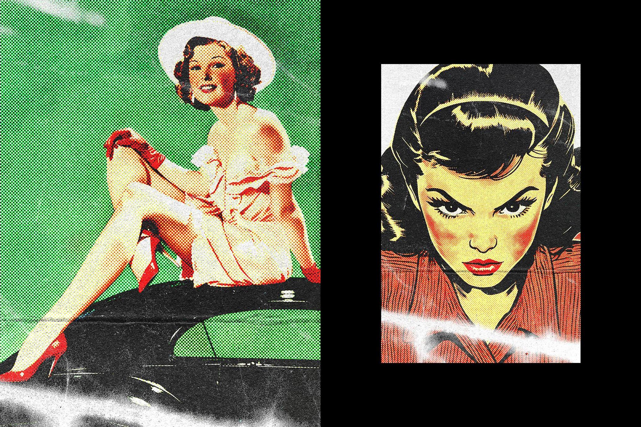 Retrofuturist Print Photo Effect