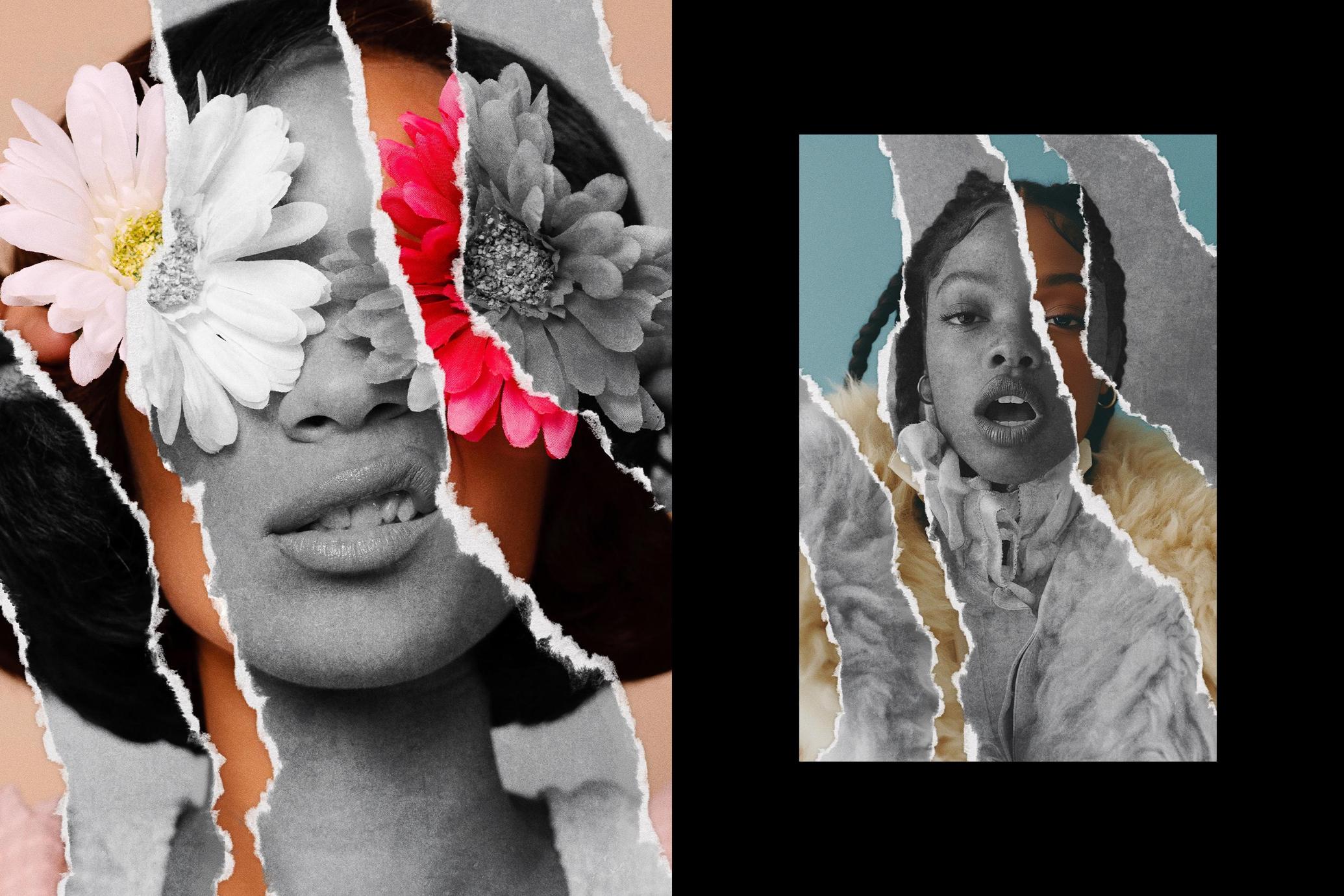 Mixed Torn Paper Poster Effect