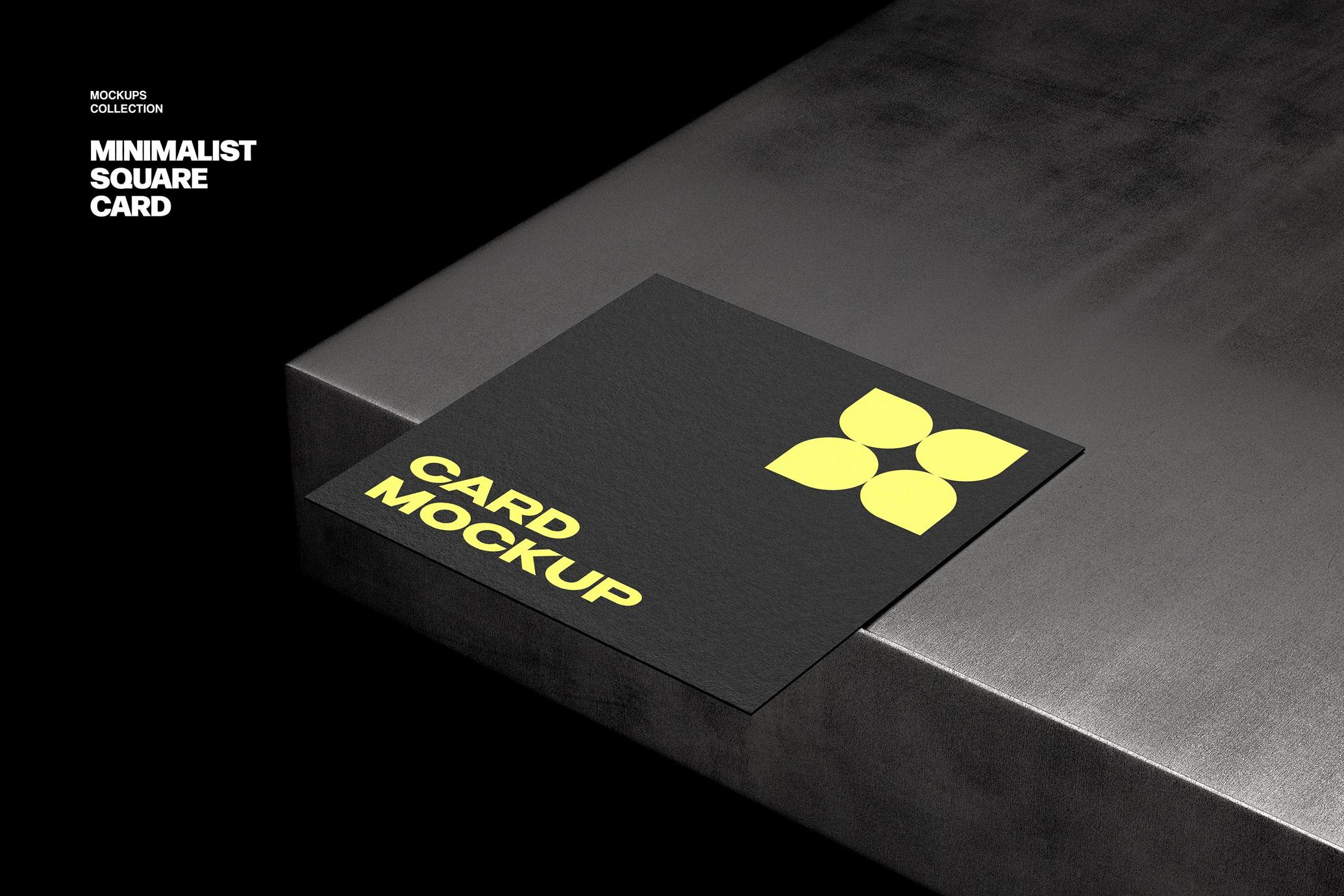 1:1 Debossed Paper Card Mockup