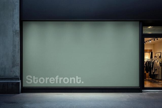 Storefront Window Billboard Mockup