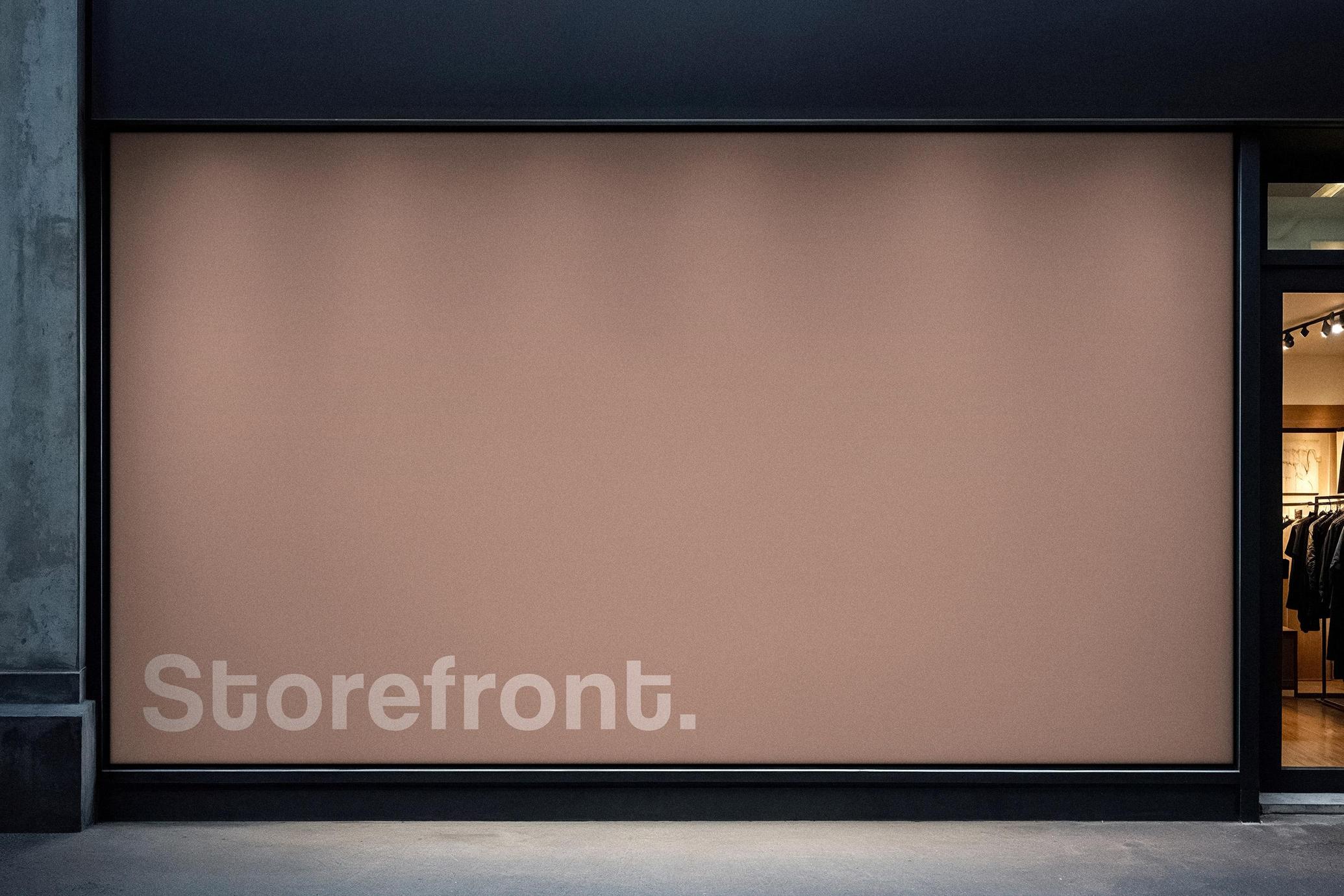 Storefront Window Billboard Mockup