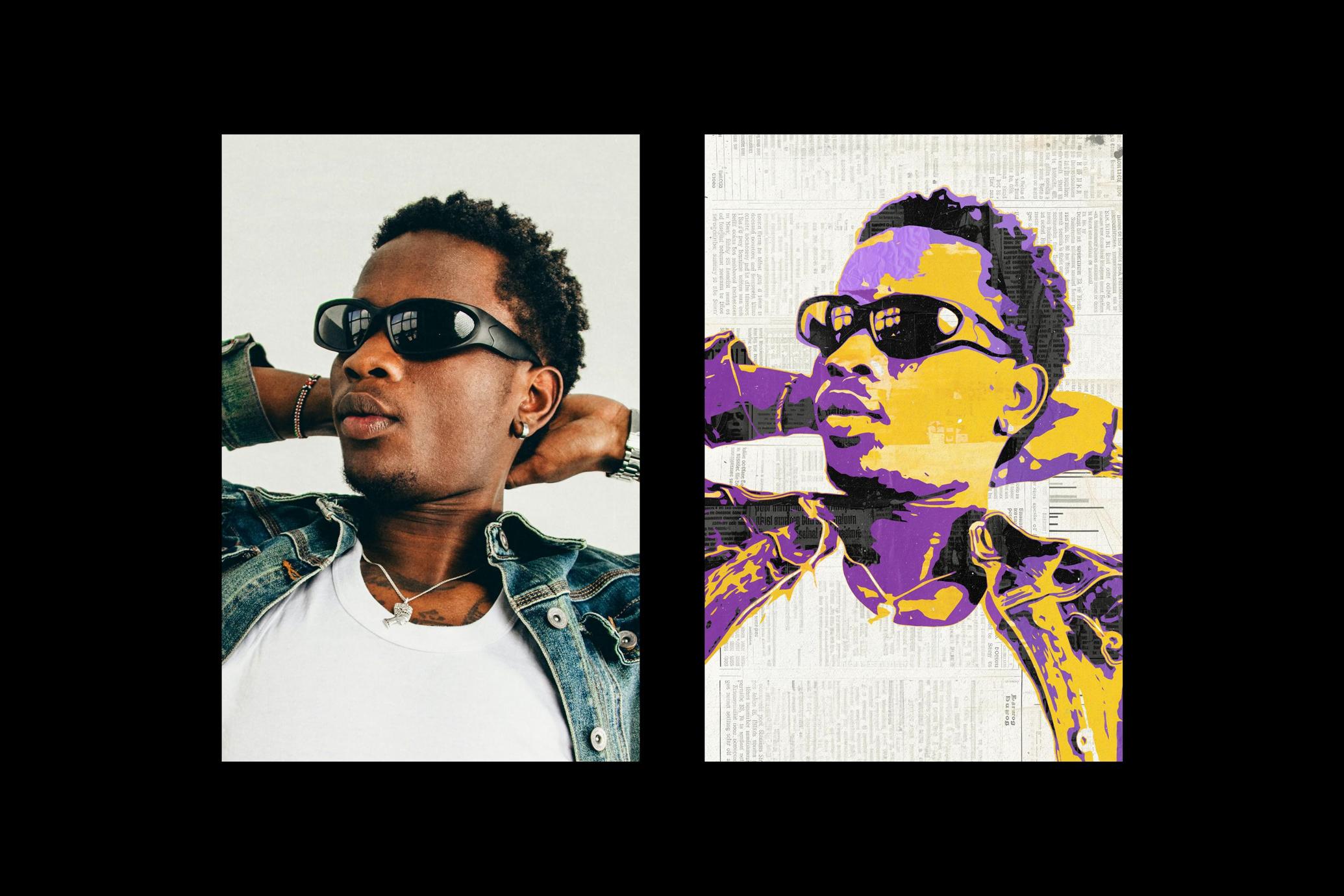 Papier Mache Collage Poster Effect