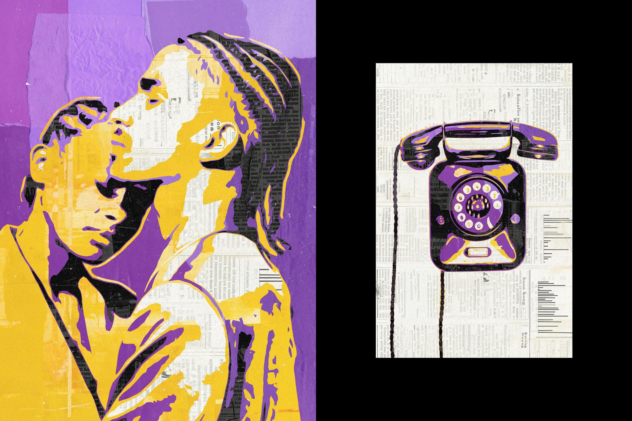 Papier Mache Collage Poster Effect