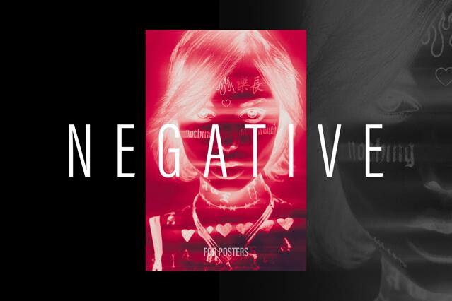 Acid Neon Negative Poster Effect