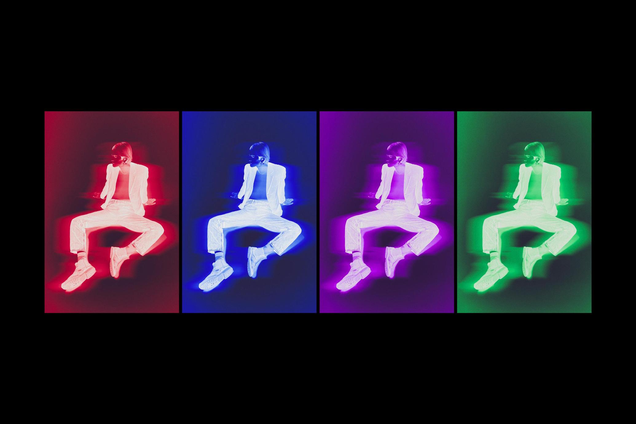 Acid Neon Negative Poster Effect