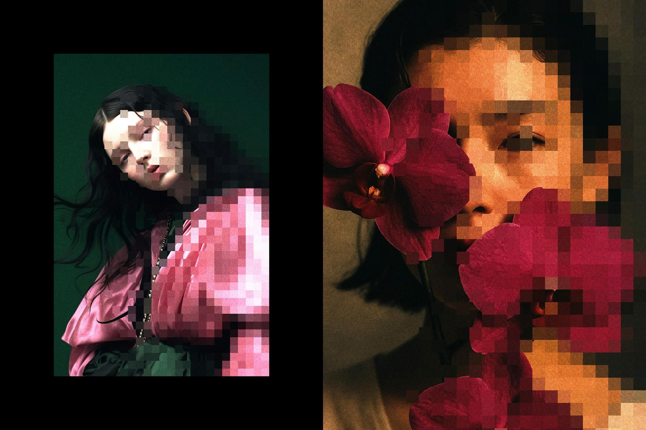 Pixels Overlay Photo Effect
