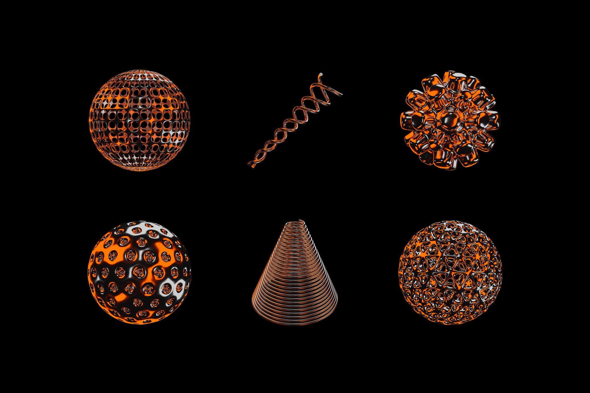 Color Chrome 3D Objects