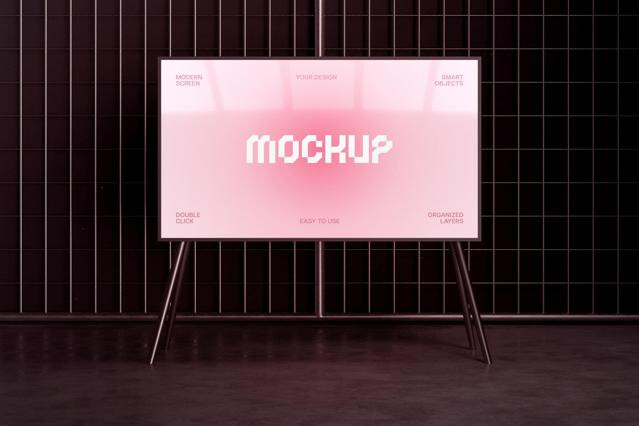 16:9 Indoor Screen Mockup