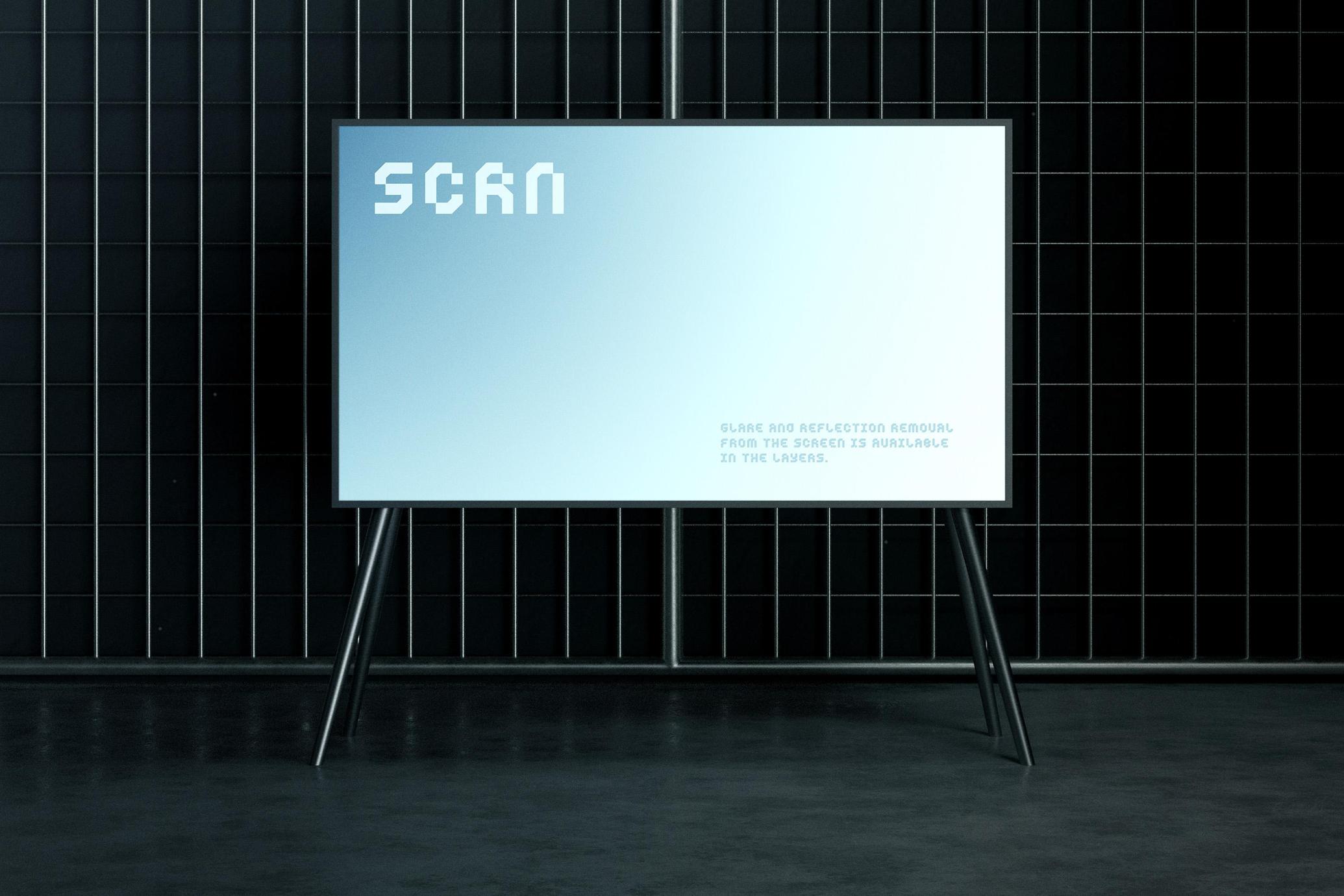 16:9 Indoor Screen Mockup