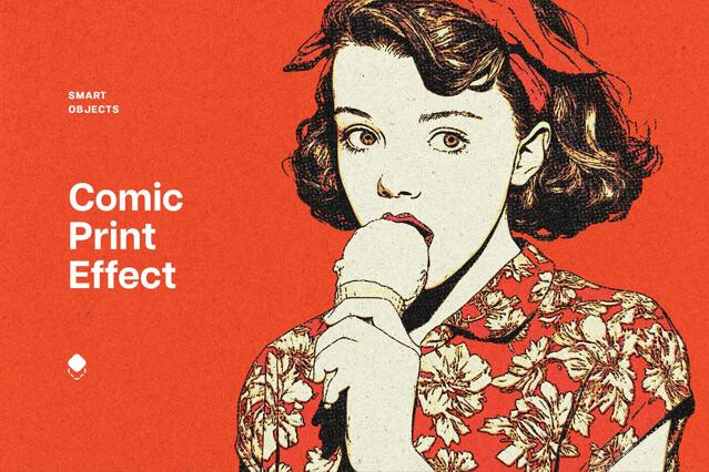 Mid-Century Comic Print Effect