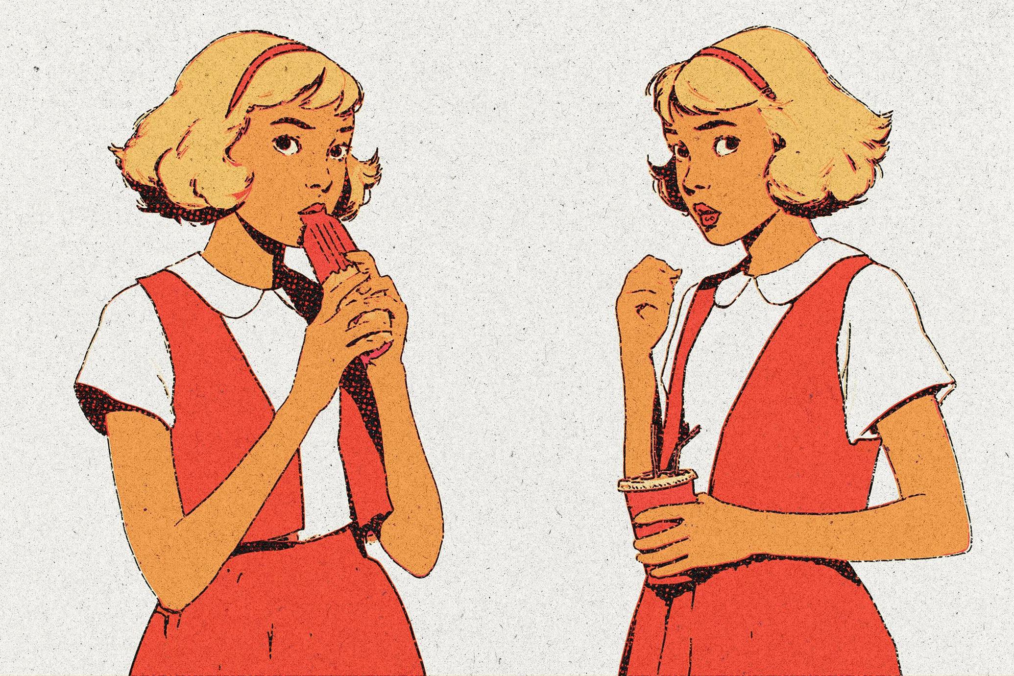 Mid-Century Comic Print Effect
