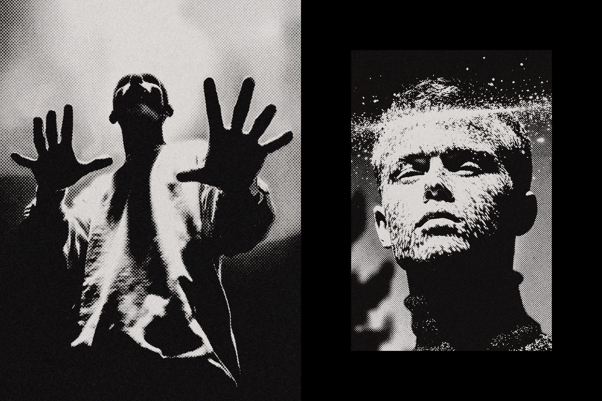 Monochromatic Halftone Photo Effect