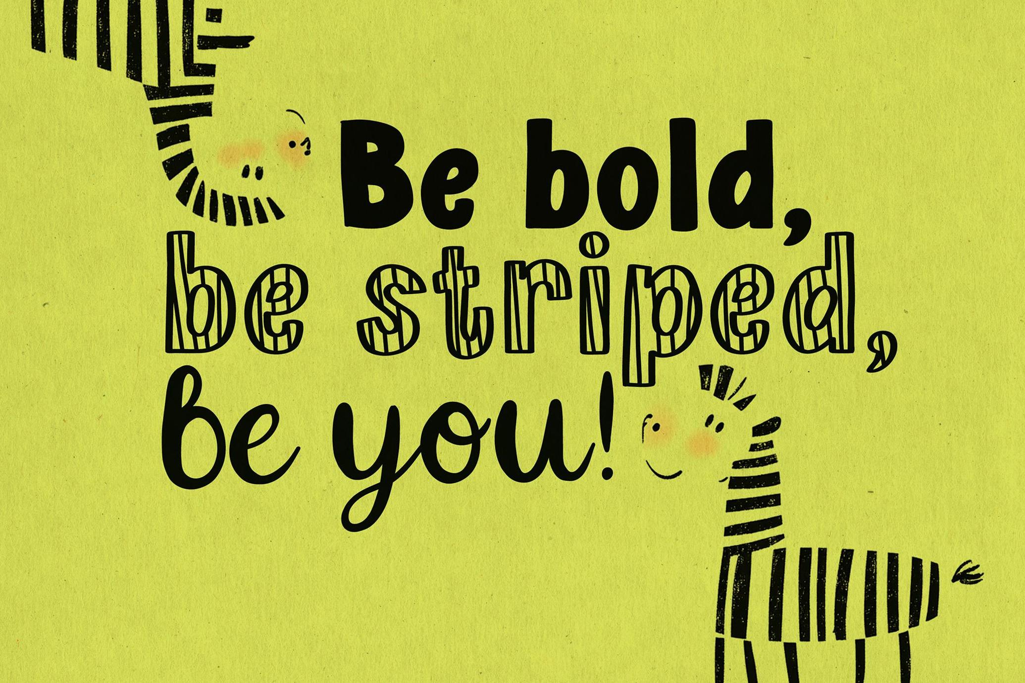 Pink Zebra Quirky Four-Font Family