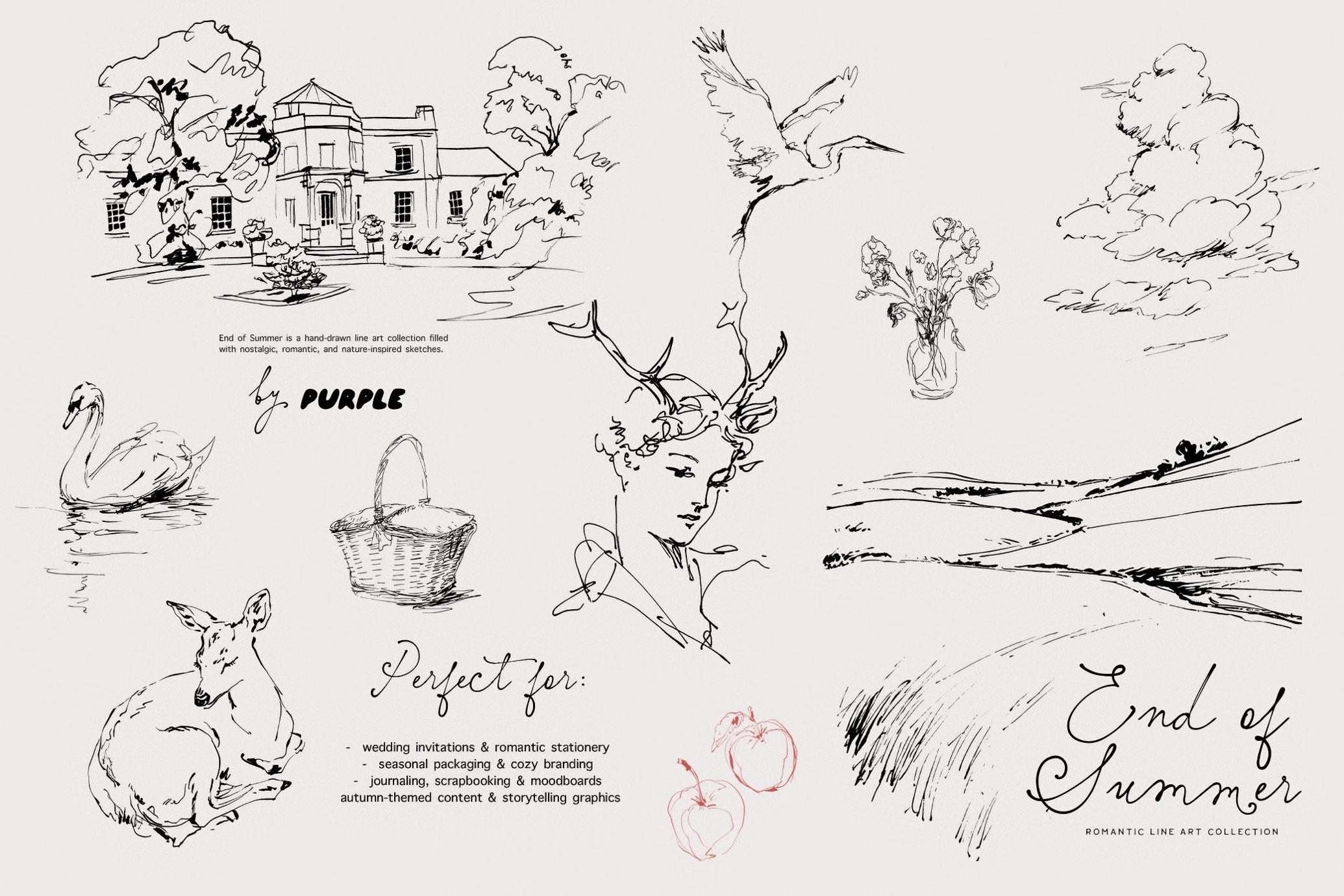 End of Summer: Line Art Collection