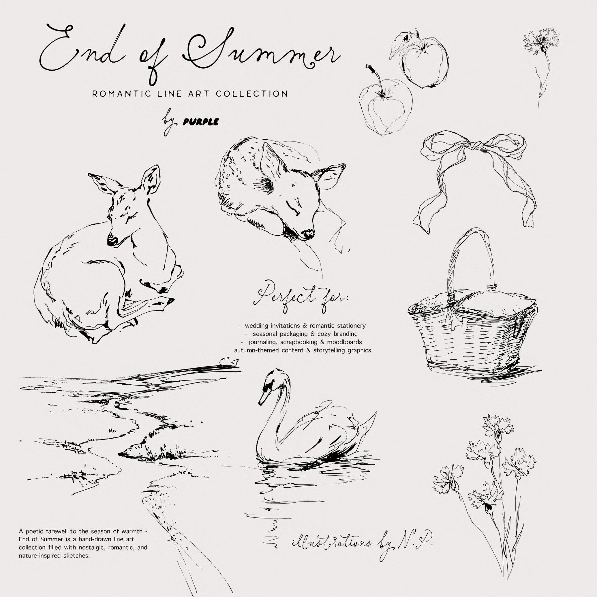 End of Summer: Line Art Collection