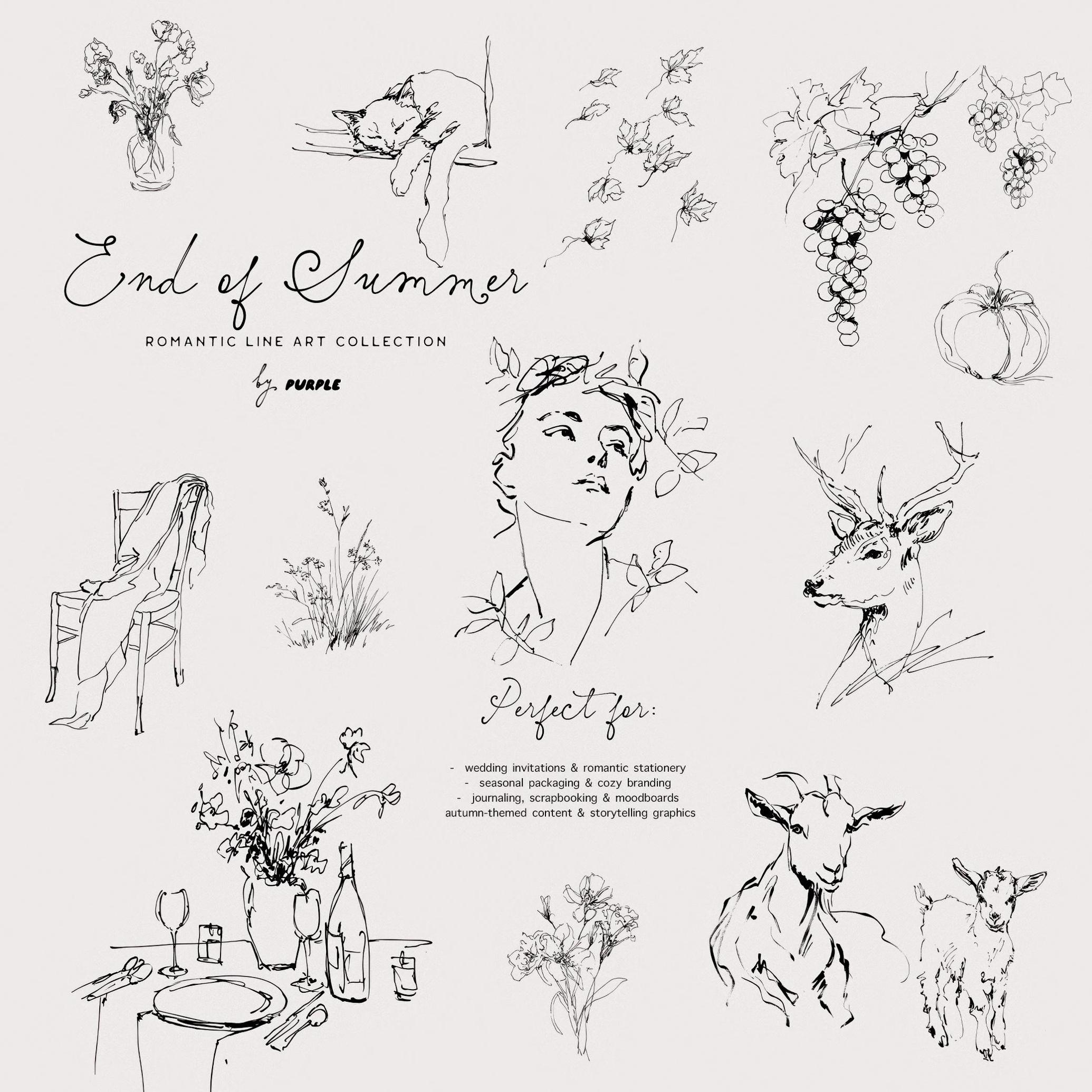 End of Summer: Line Art Collection