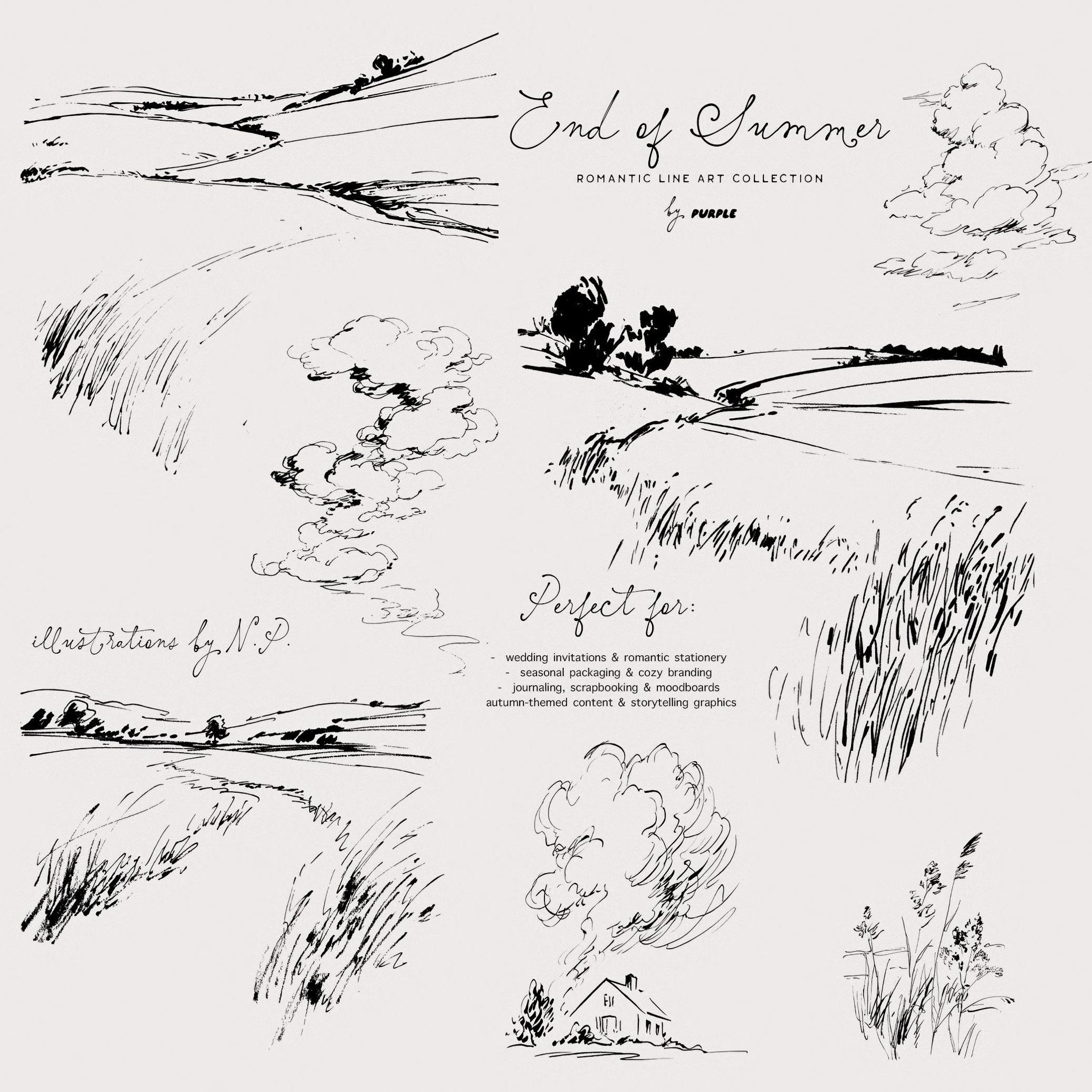 End of Summer: Line Art Collection