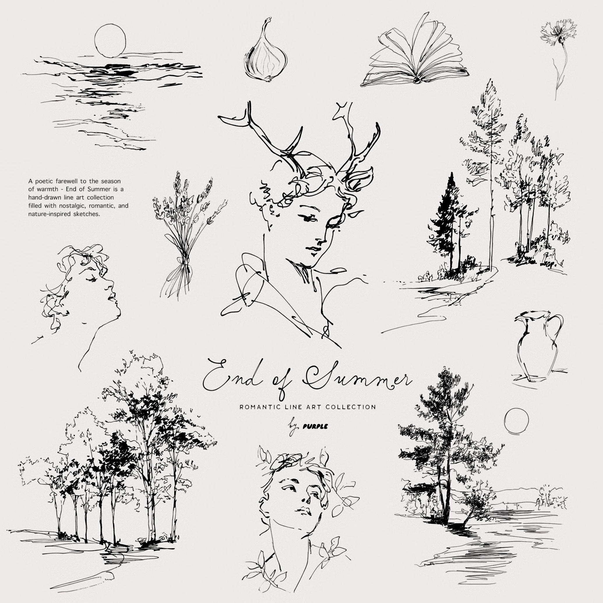 End of Summer: Line Art Collection
