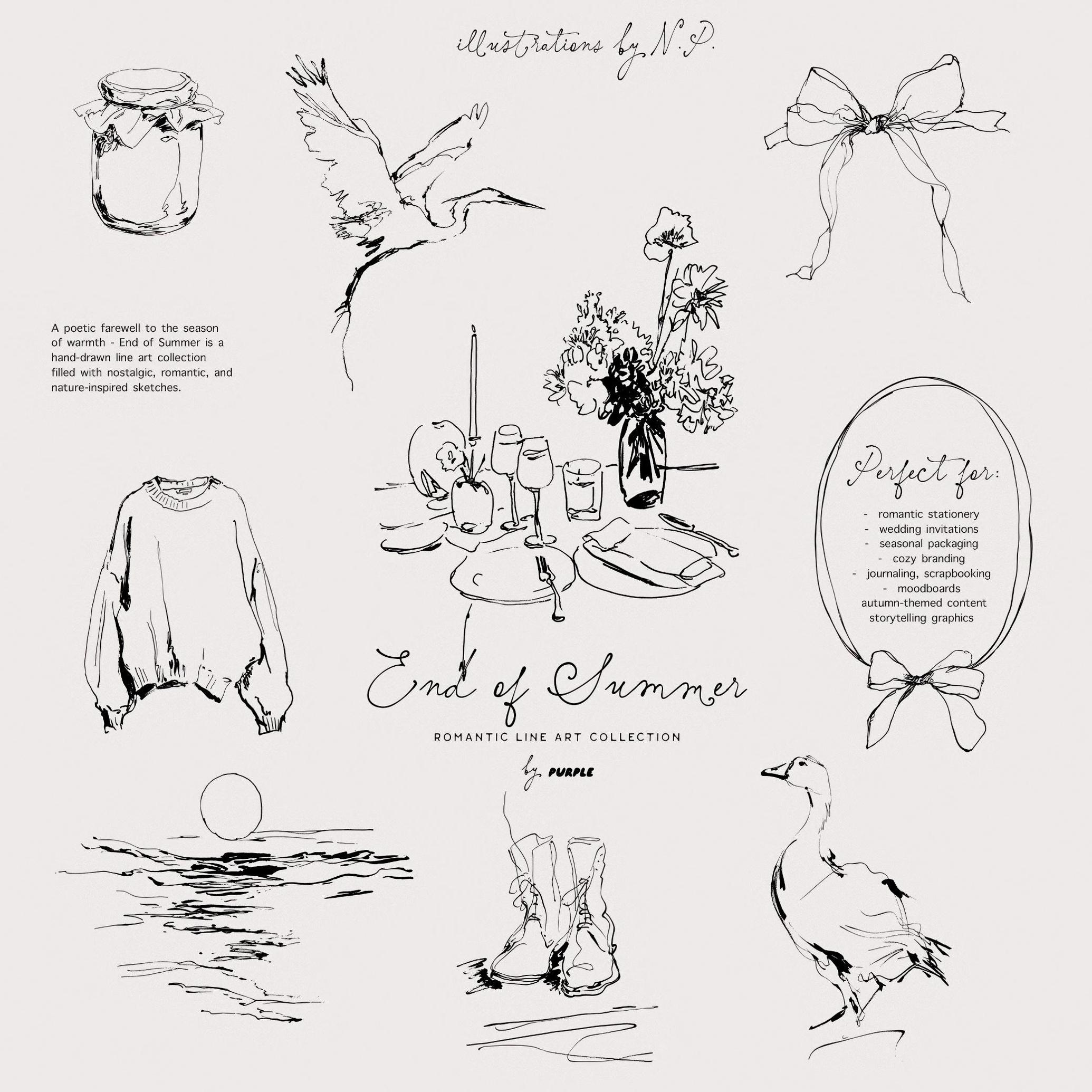 End of Summer: Line Art Collection
