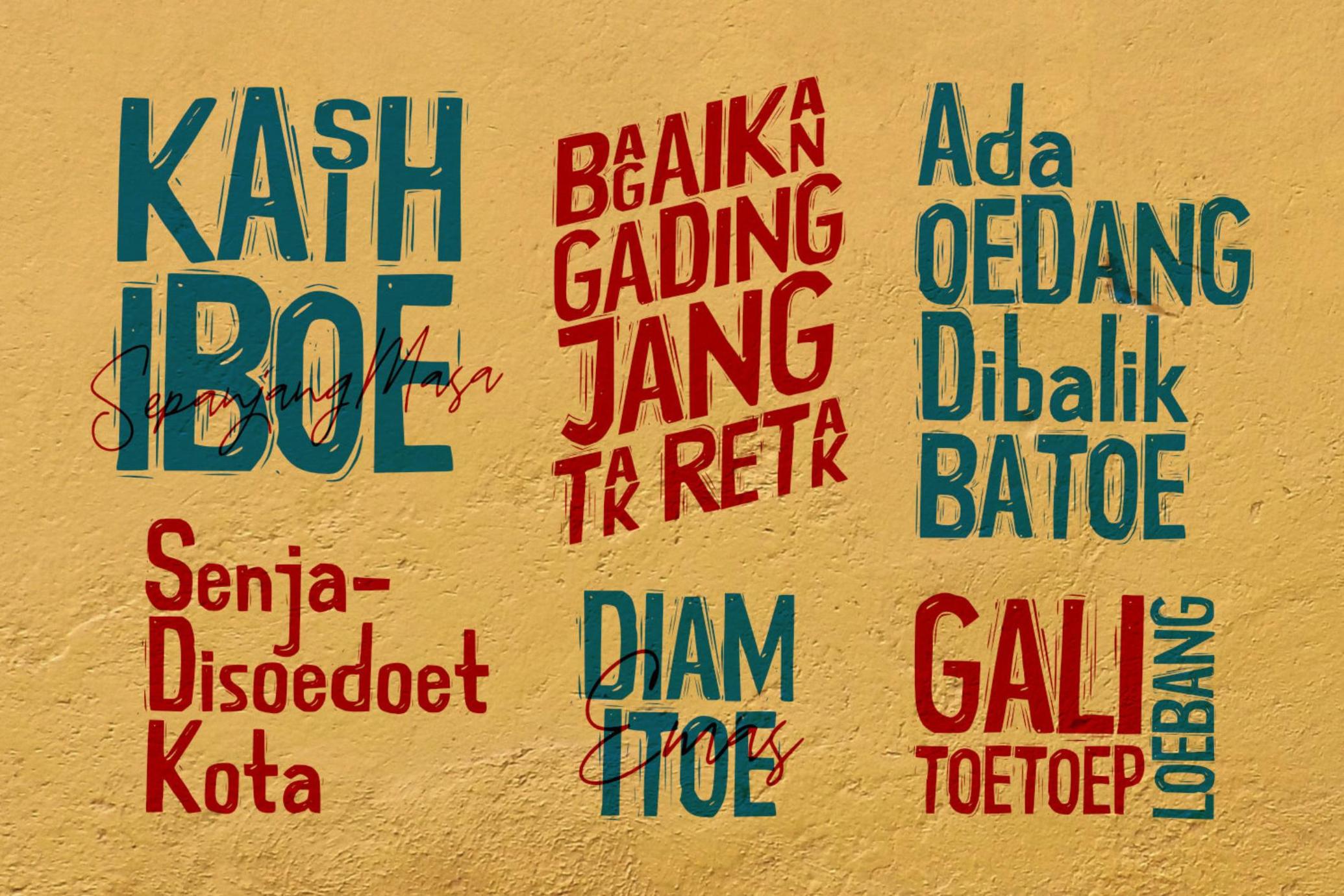 Tjoekil Kajoe - Vernacular Font