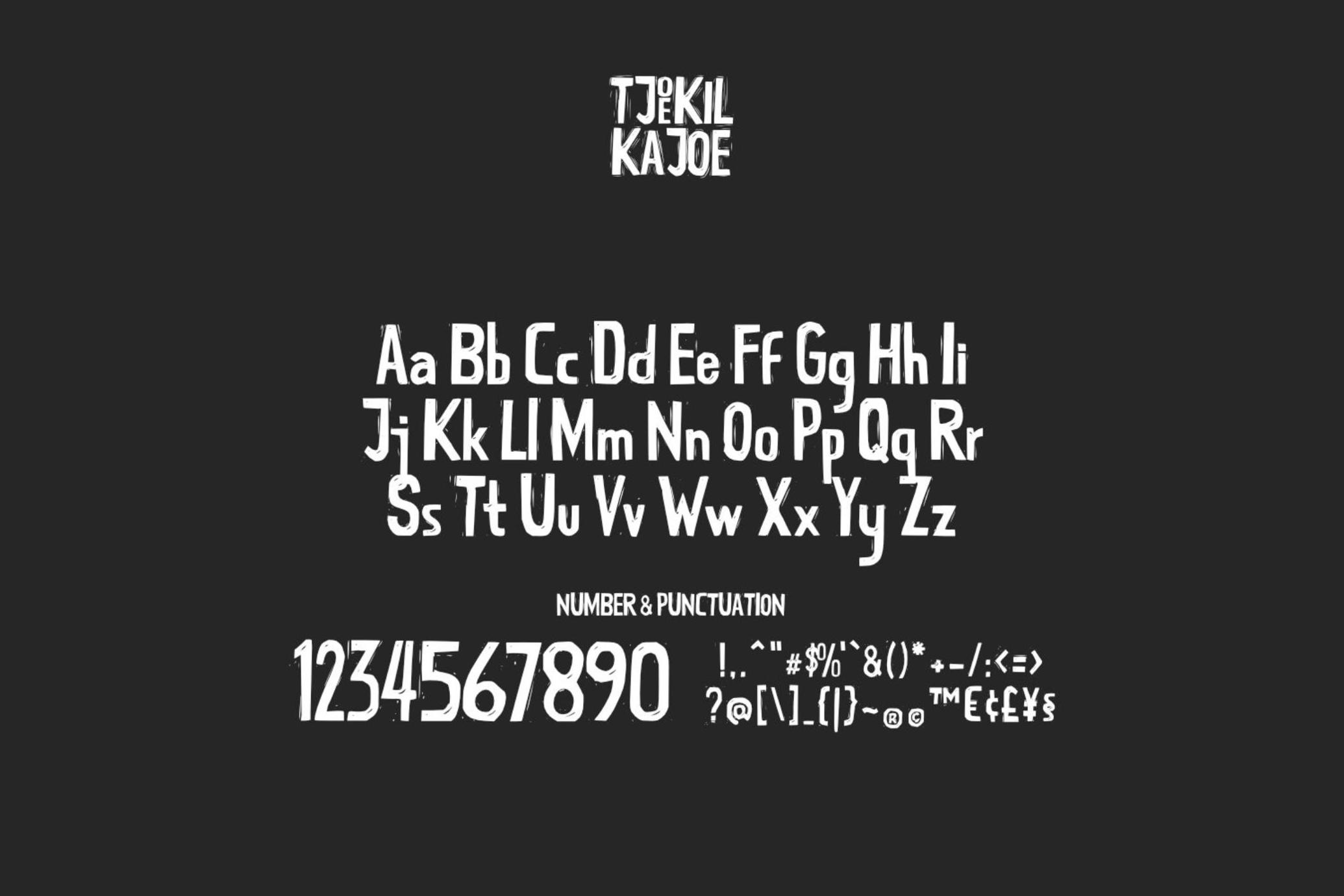 Tjoekil Kajoe - Vernacular Font