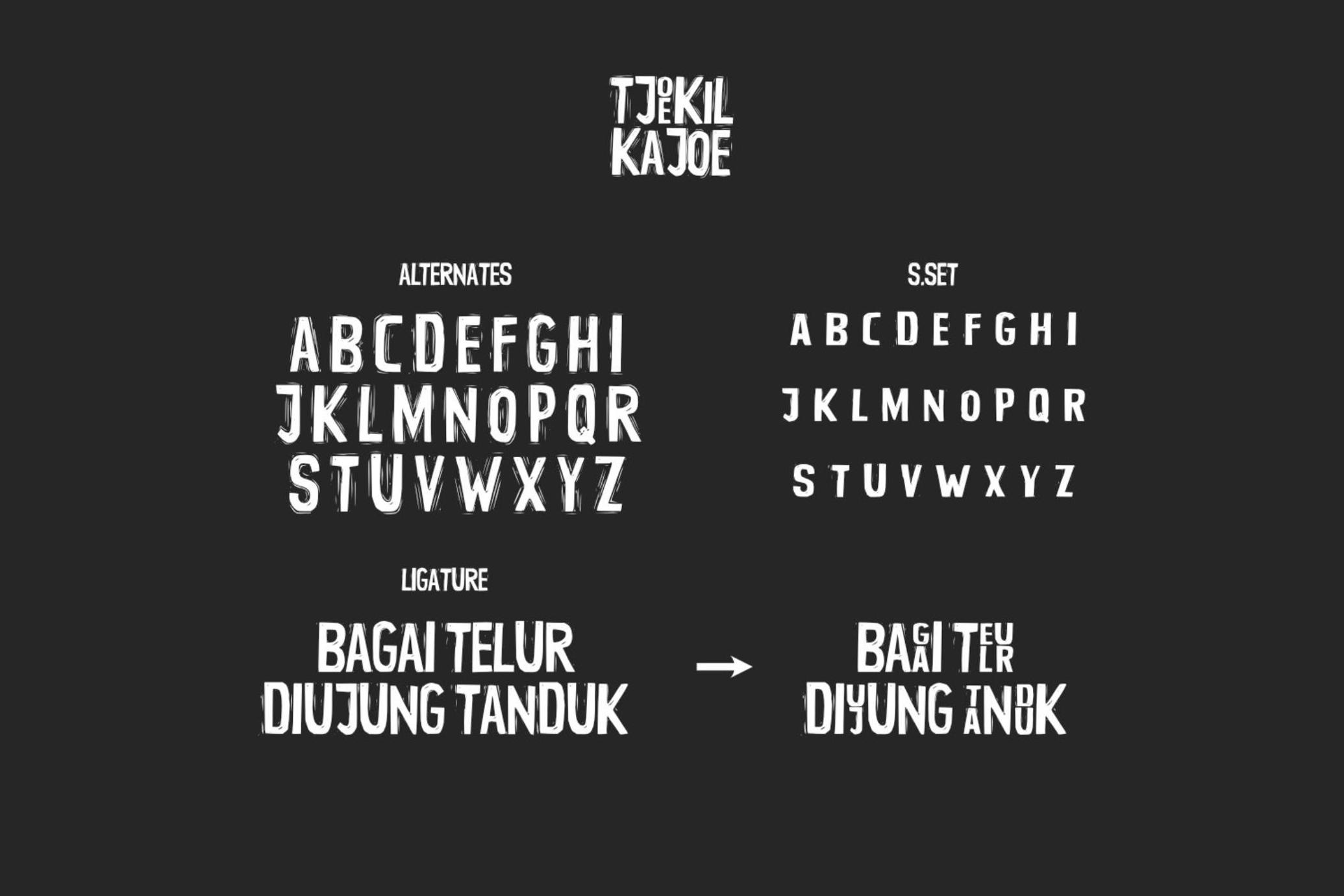 Tjoekil Kajoe - Vernacular Font